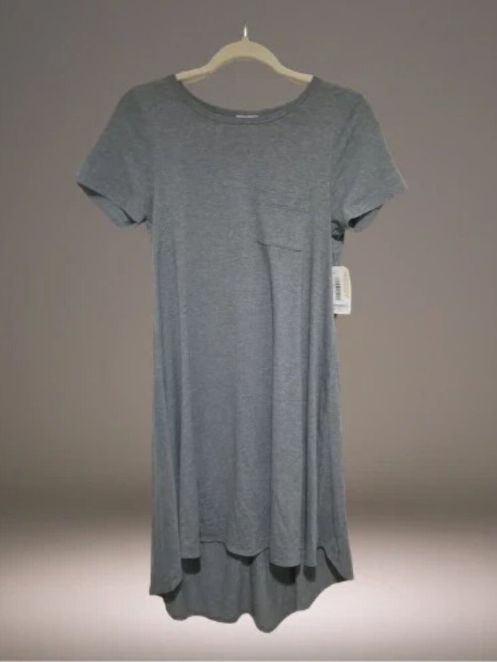 LuLaRoe Carly Dress Womens XXS Gray High Low Swing Dress NWT
